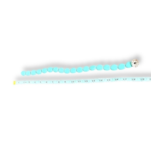 💍 CHAPS by Ralph Lauren Faux Turquoise Simplistic Bead Necklace 20” - Picture 10 of 12